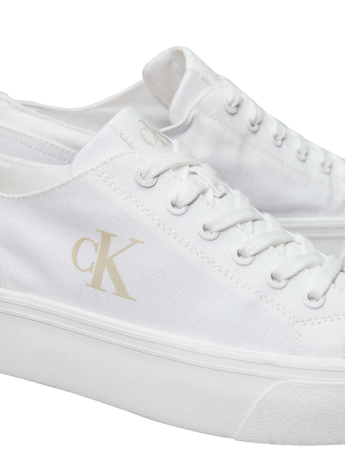 Ck vulc flatform low sneakers da donna bianco