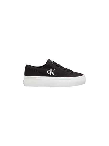 Ck vulc flatform low sneakers da donna nero-bianco
