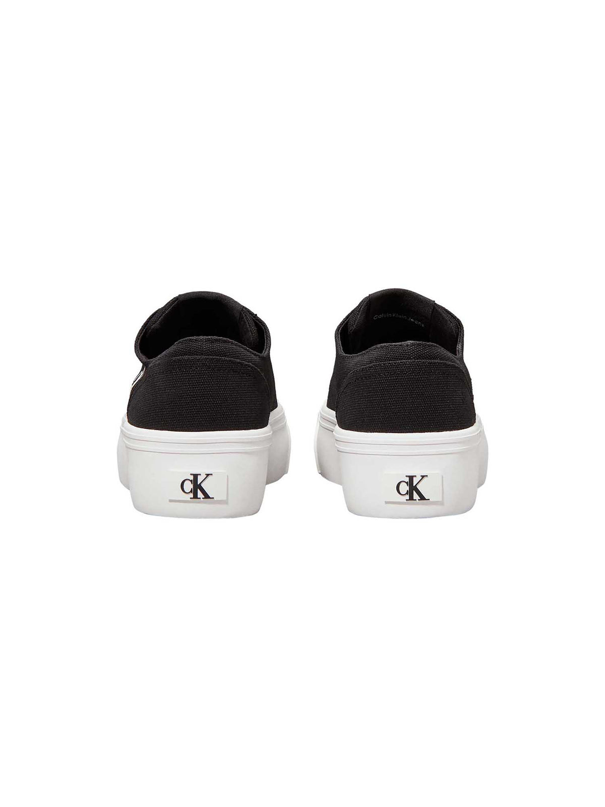 Ck vulc flatform low sneakers da donna nero-bianco