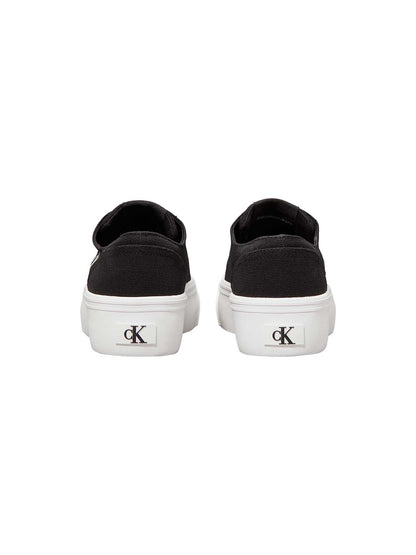 Ck vulc flatform low sneakers da donna nero-bianco