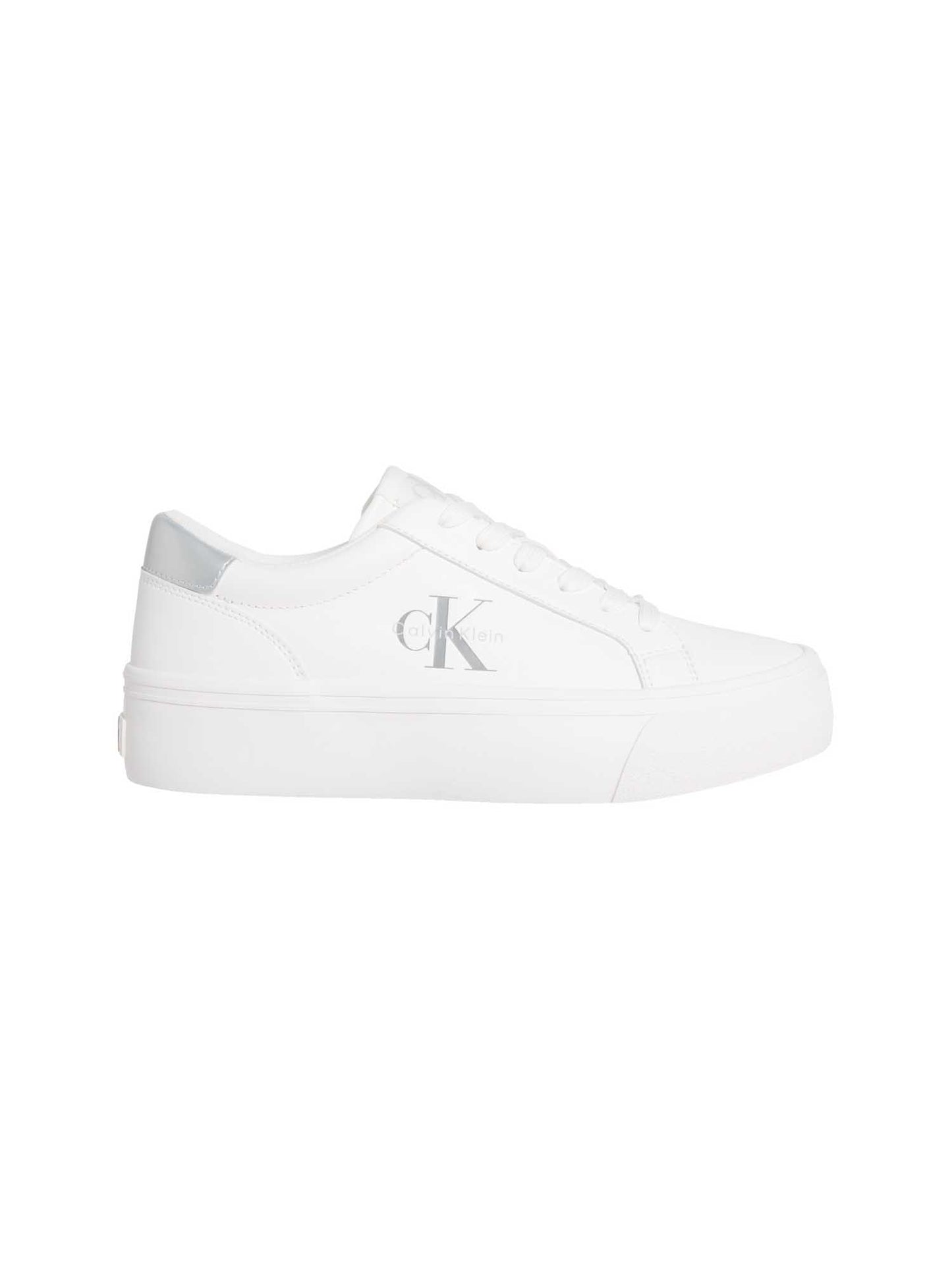 SNEAKERS CON PLATFORM E LOGO CALVIN KLEIN DA DONNA BIANCO