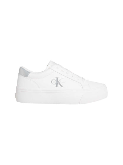 SNEAKERS CON PLATFORM E LOGO CALVIN KLEIN DA DONNA BIANCO