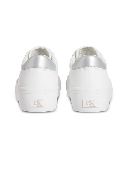 SNEAKERS CON PLATFORM E LOGO CALVIN KLEIN DA DONNA BIANCO
