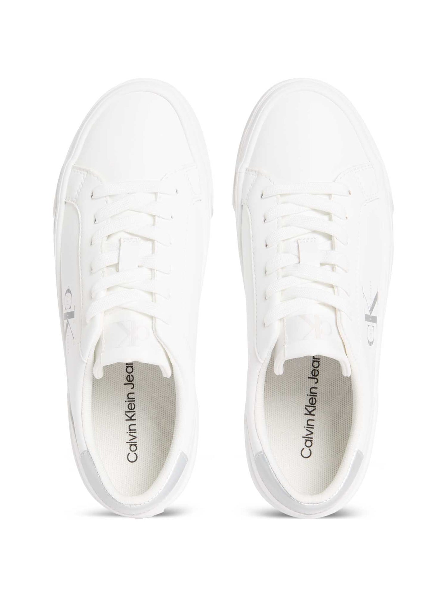 SNEAKERS CON PLATFORM E LOGO CALVIN KLEIN DA DONNA BIANCO
