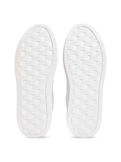 SNEAKERS BOLD FLATF LOW LACE LTH CALVIN KLEIN JEANS DA DONNA BIANCO NERO