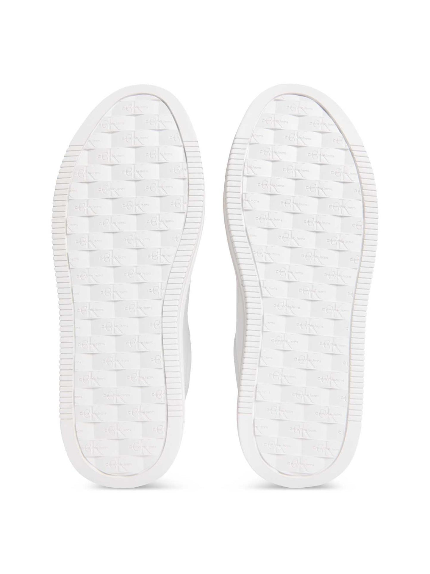 SNEAKERS BOLD FLATF LOW LACE LTH CALVIN KLEIN JEANS DA DONNA BIANCO NERO