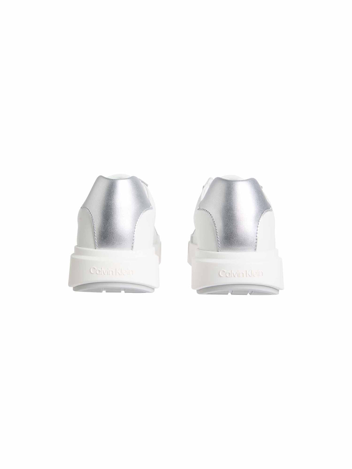Ck chunky cupsole sneakers da donna bianco argento