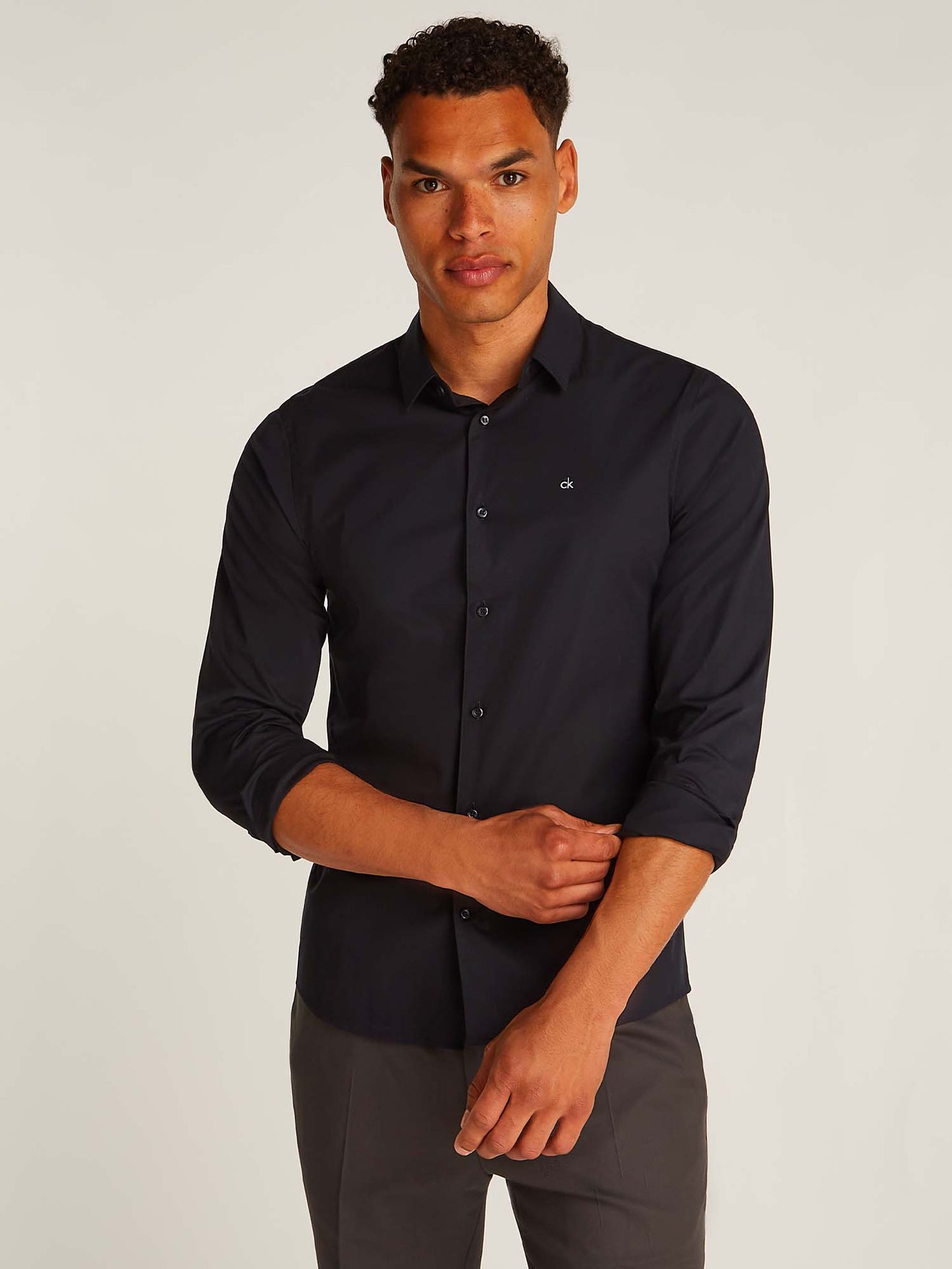 CAMICIA SLIM CALVIN KLEIN JEANS UOMO NERO
