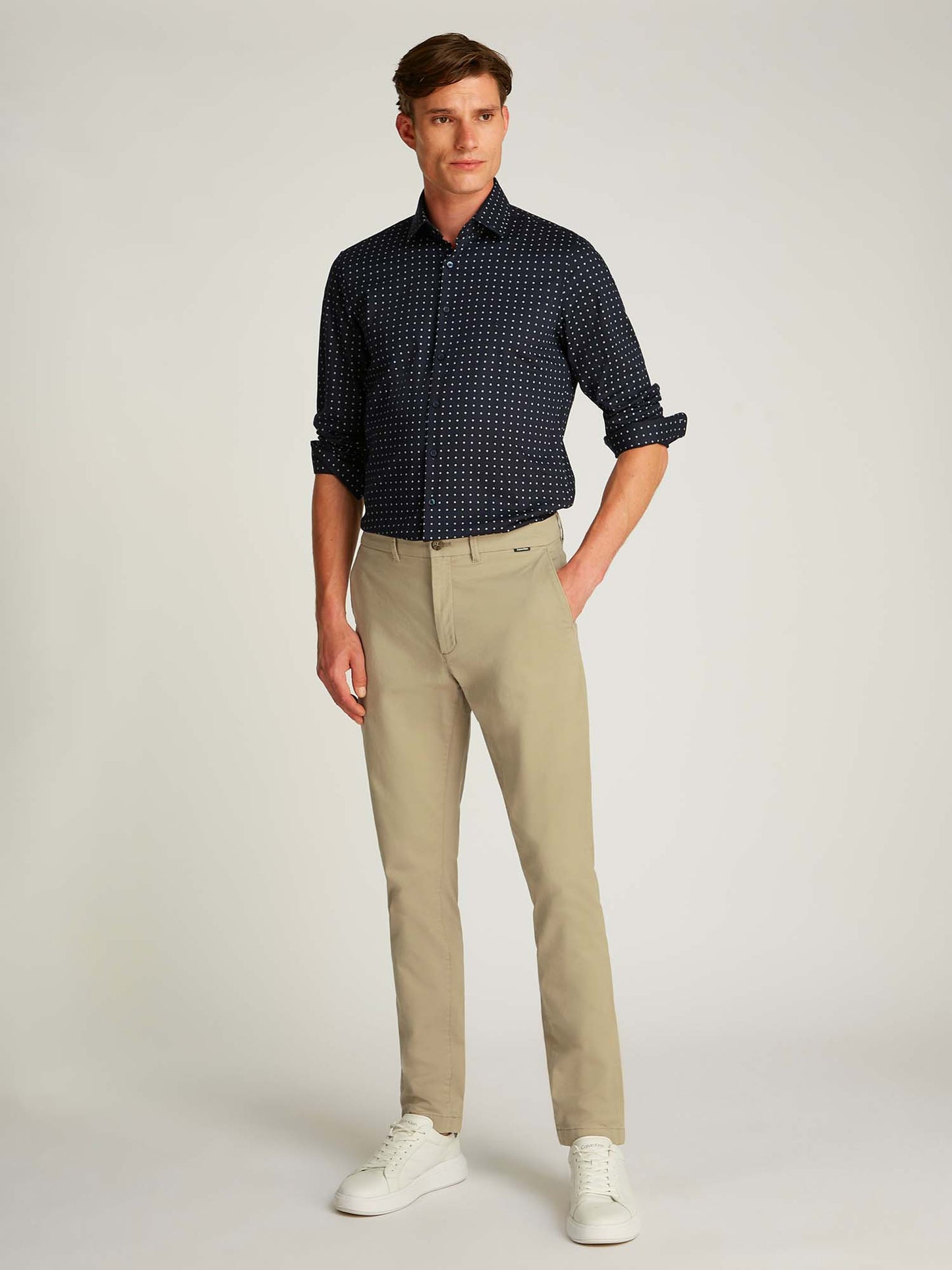 PANTALONE CHINO CALVIN KLEIN UOMO BEIGE