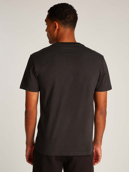 T-SHIRT CHEST BOX LOGO CALVIN KLEIN JEANS UOMO NERO