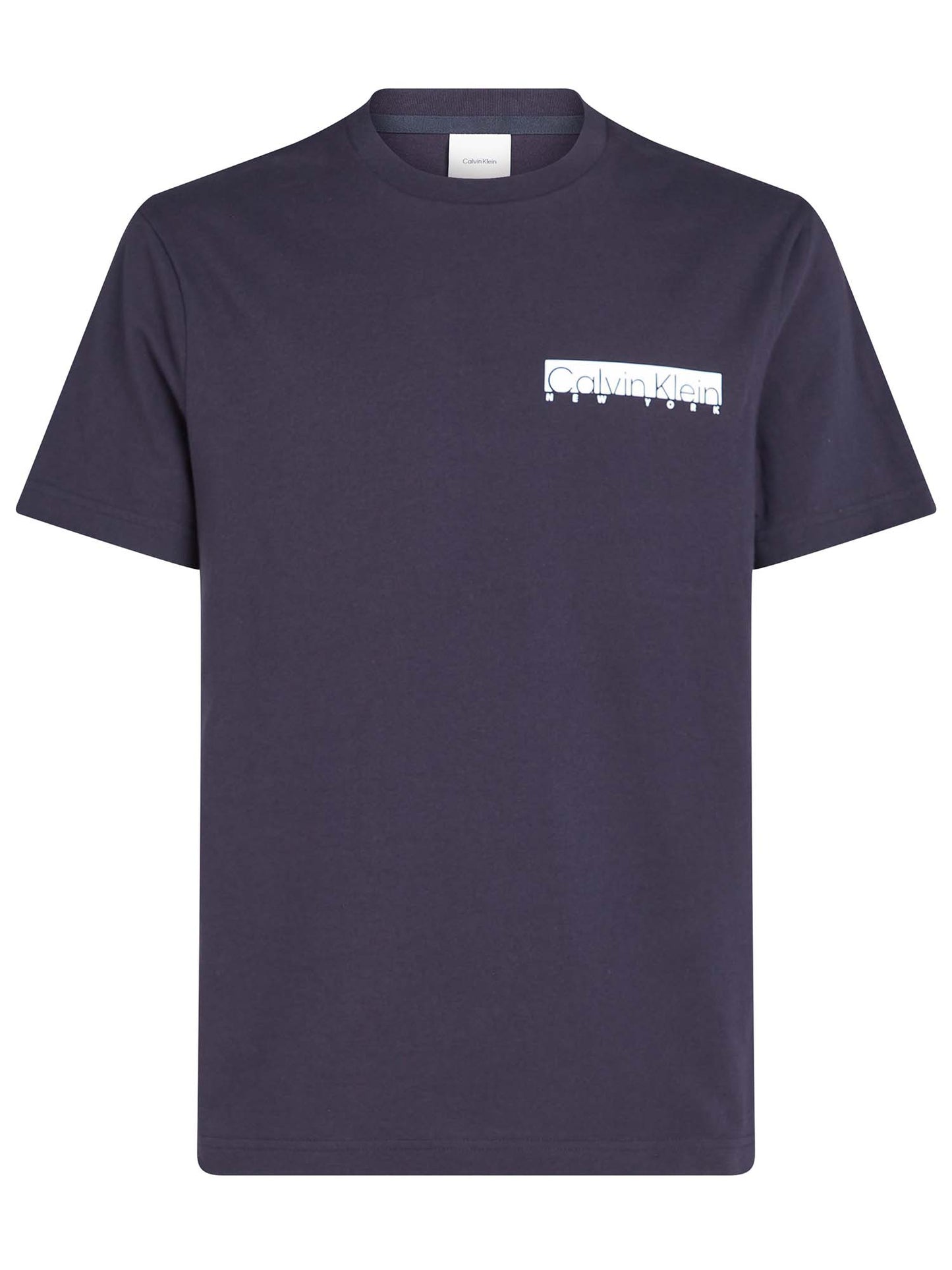 T-SHIRT CHEST BOX LOGO CALVIN KLEIN JEANS UOMO BLU