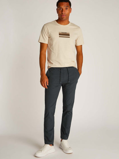 PANTALONE JOGGING STRETCH CALVIN KLEIN JEANS UOMO NERO