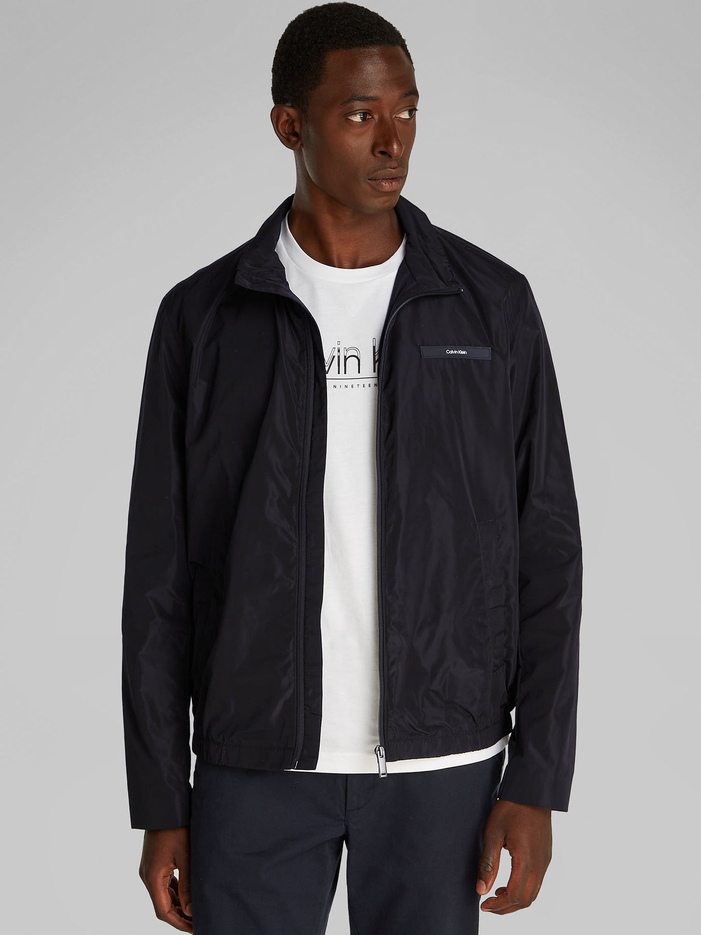 GIUBBINO ESSENTIAL NYLON CALVIN KLEIN JEANS UOMO NERO