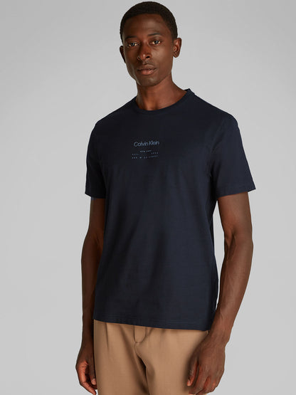 T-SHIRT RAISED EDITORIAL CALVIN KLEIN JEANS UOMO NERO