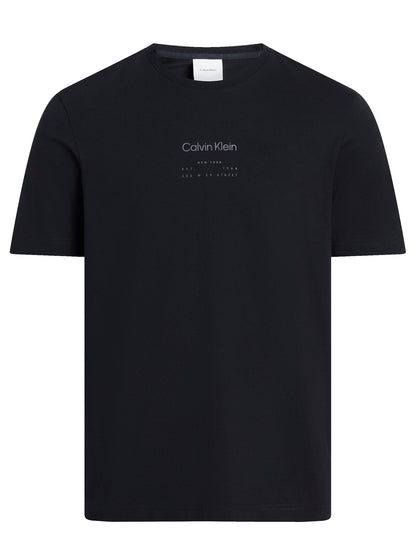 T-SHIRT RAISED EDITORIAL CALVIN KLEIN JEANS UOMO NERO