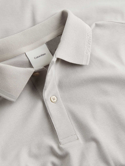 POLO THERMO TECH PIQUE CALVIN KLEIN JEANS UOMO BEIGE