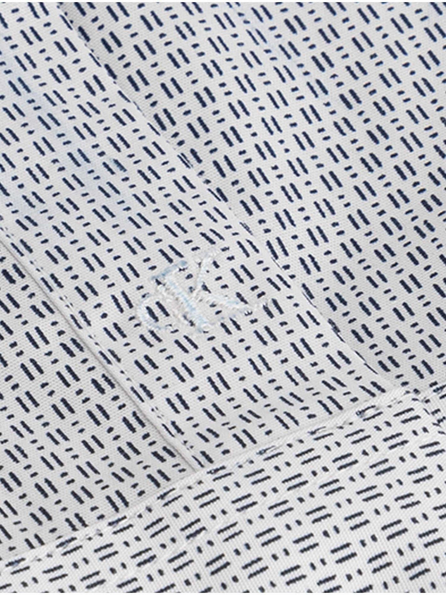 Camicia bianca slim fit con microstampa di Calvin Klein da uomo