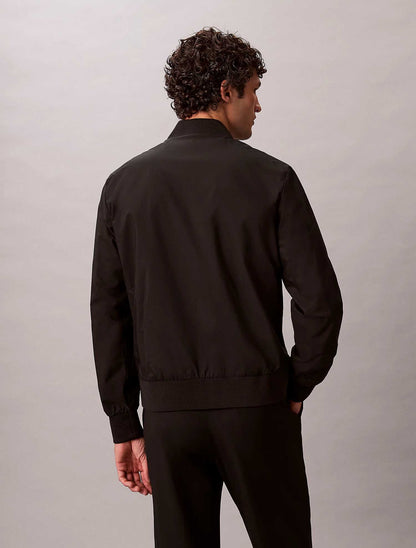 Calvin Klein Jeans bomber opaco nero da uomo dal taglio regolare
