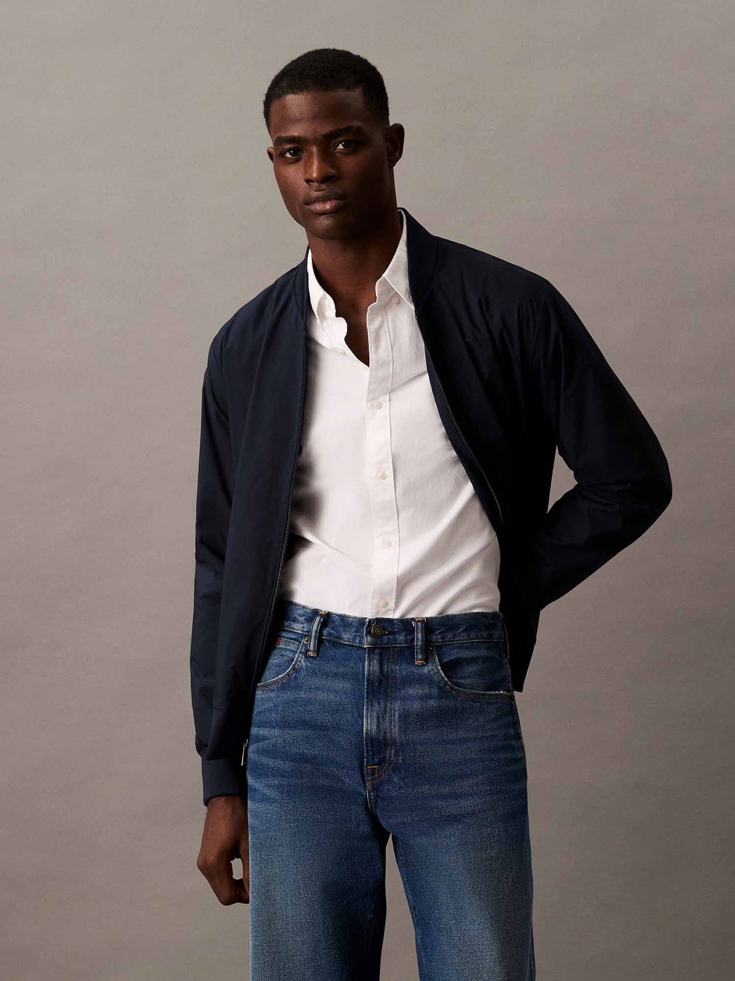 GIUBBINO OPACO CALVIN KLEIN JEANS DA UOMO BLU