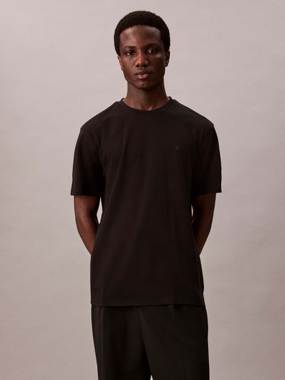 T-SHIRT SUPIMA CHEST CALVIN KLEIN UOMO NERO