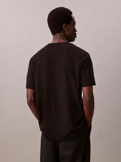 T-SHIRT SUPIMA CHEST CALVIN KLEIN UOMO NERO