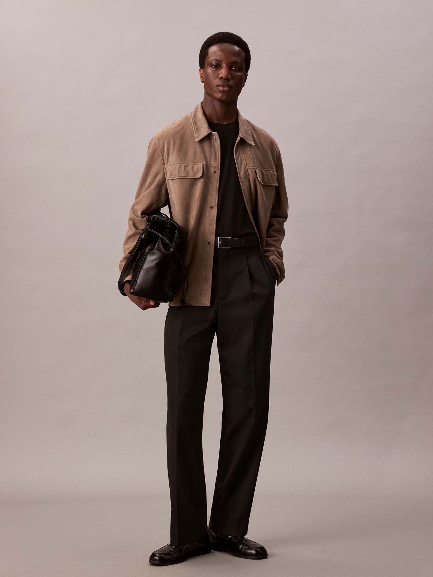 T-SHIRT SUPIMA CHEST CALVIN KLEIN UOMO NERO