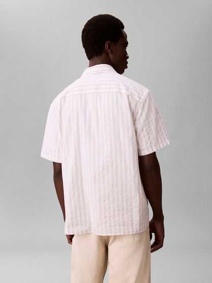 T-shirt bianca Calvin Klein in cotone Pima da uomo dal taglio regolare