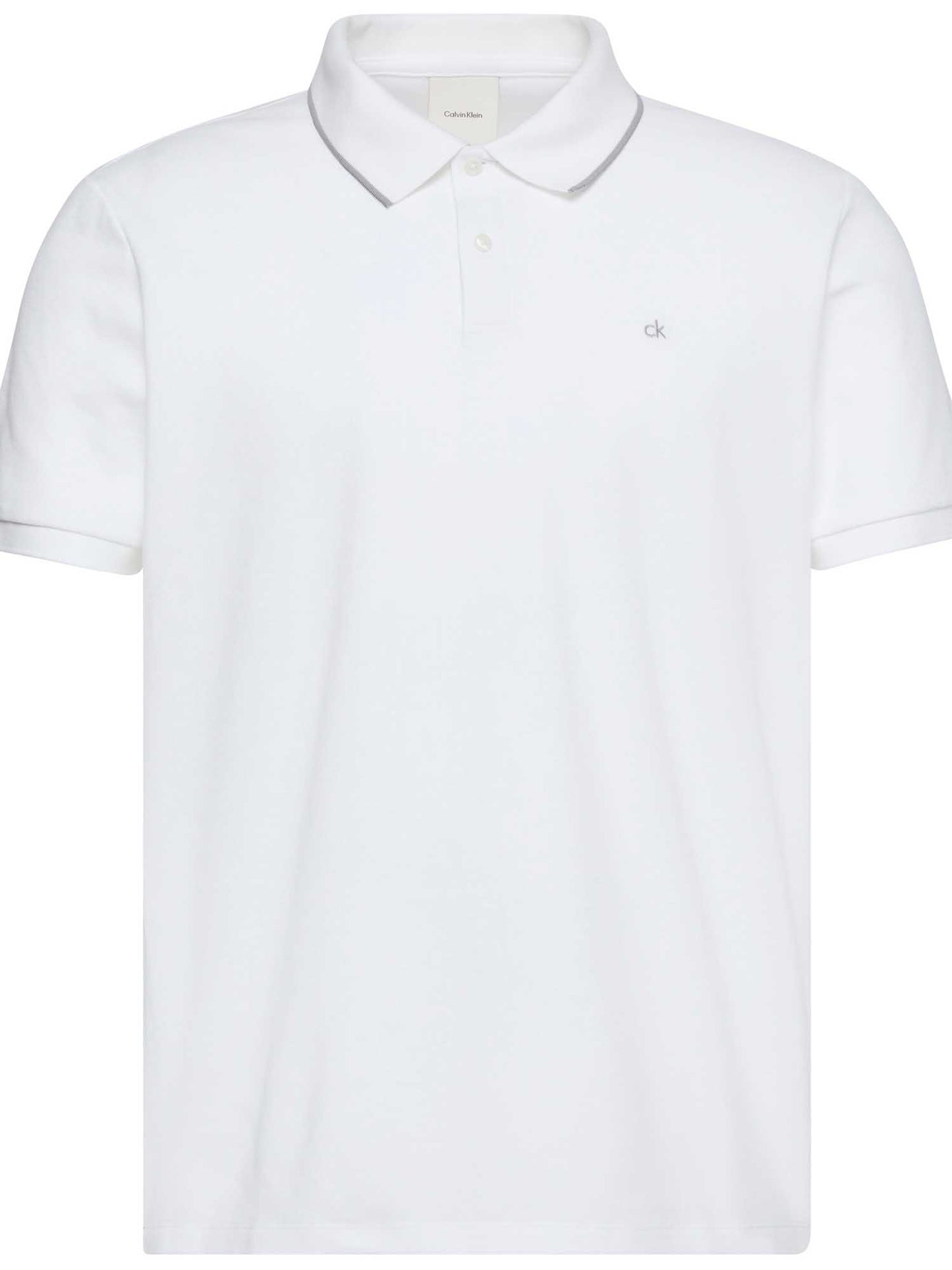 Polo bianca Calvin Klein refined pique da uomo elegante e casual