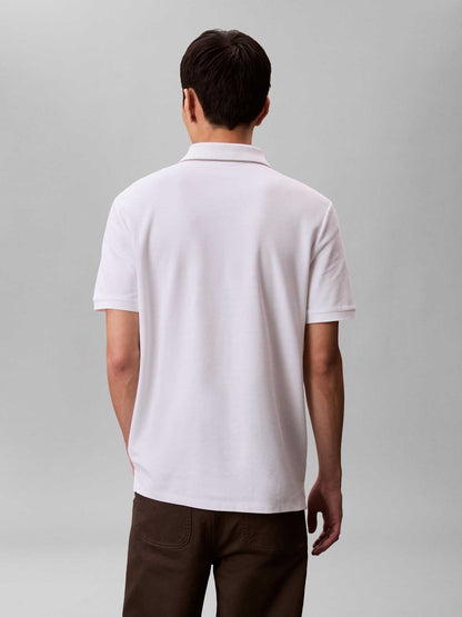 Polo bianca Calvin Klein refined pique da uomo elegante e casual