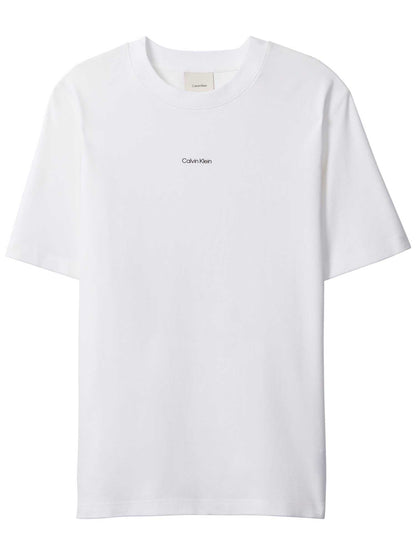 Calvin Klein Jeans, t-shirt bianca da uomo con taglio relaxed