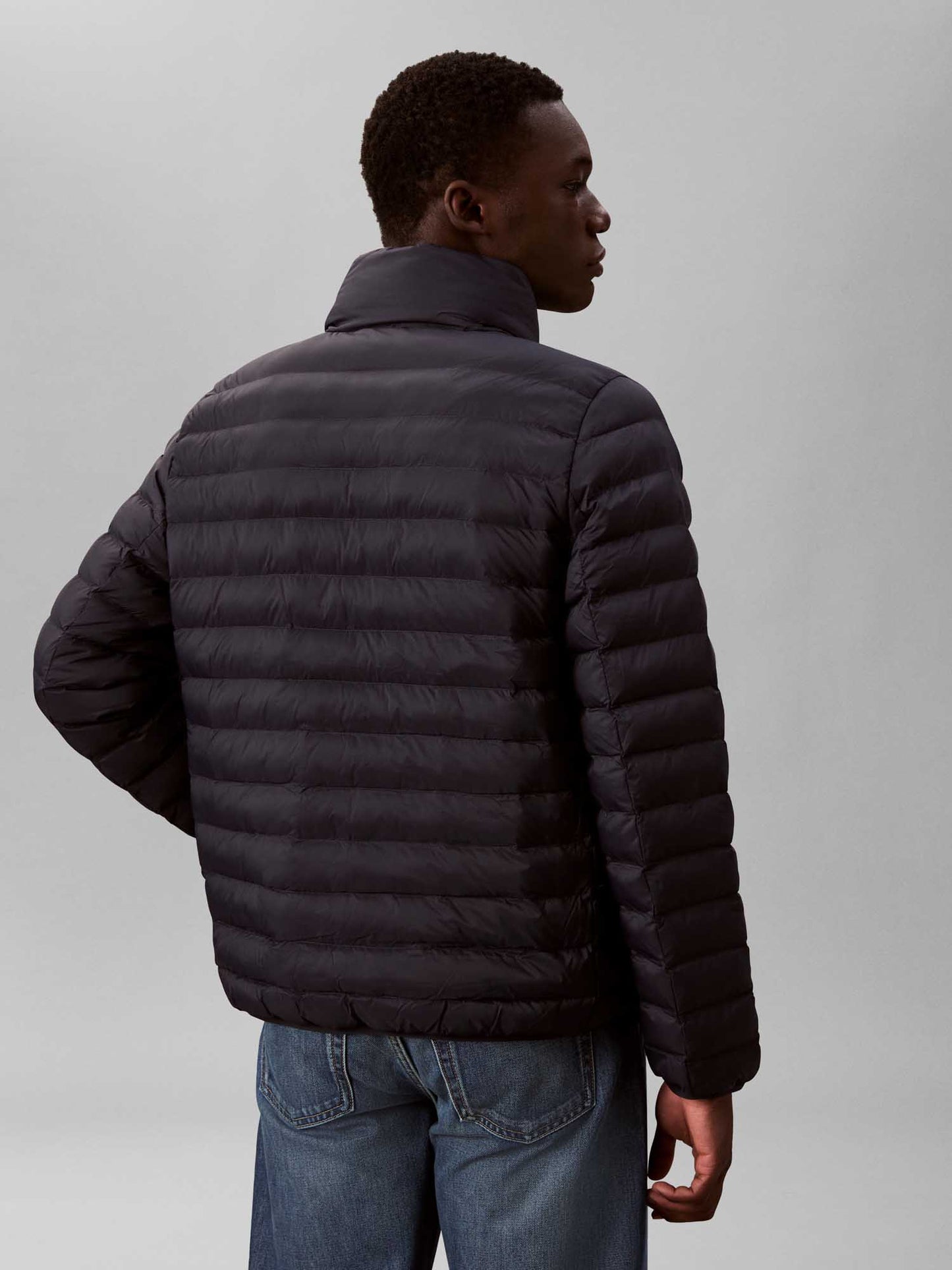 Calvin Klein giubbino imbottito leggero nero da uomo, stile casual