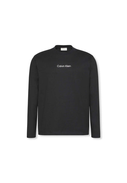 Calvin Klein Jeans t-shirt a manica lunga nera da uomo