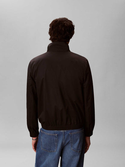 Calvin Klein giacca a vento da uomo nera con collo alto
