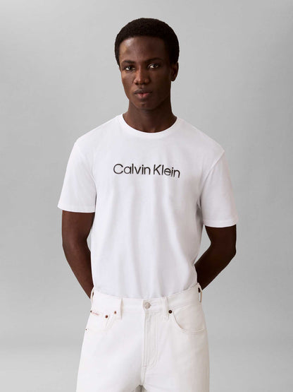 T-shirt basic Calvin Klein 30S Wholesale da uomo bianca