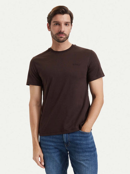 Calvin Klein Slim Supim, t-shirt maniche corte da Uomo marrone