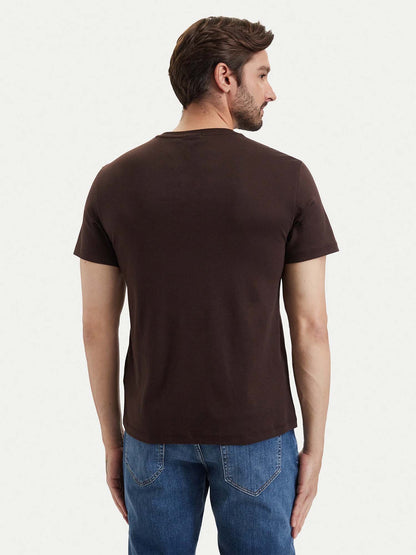 Calvin Klein Slim Supim, t-shirt maniche corte da Uomo marrone