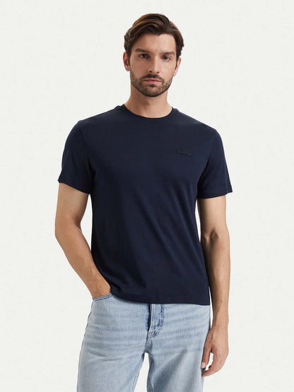 Calvin Klein Slim Supim, t-shirt maniche corte da uomo blu