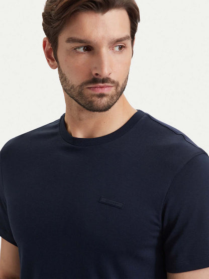 Calvin Klein Slim Supim, t-shirt maniche corte da uomo blu