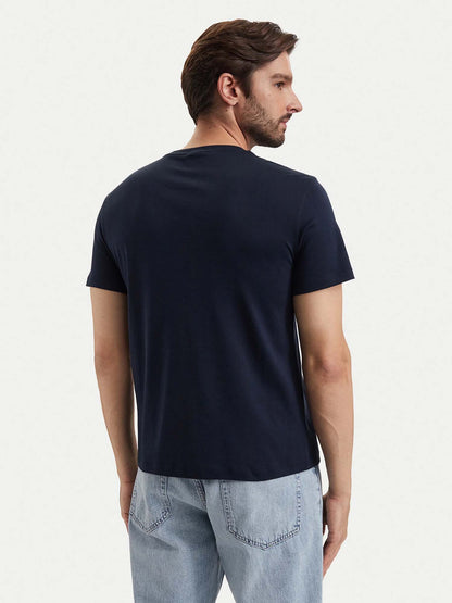 Calvin Klein Slim Supim, t-shirt maniche corte da uomo blu