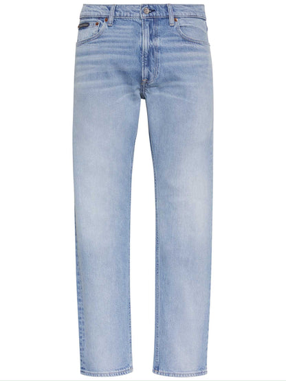Jeans slim straight in denim chiaro da uomo Calvin Klein
