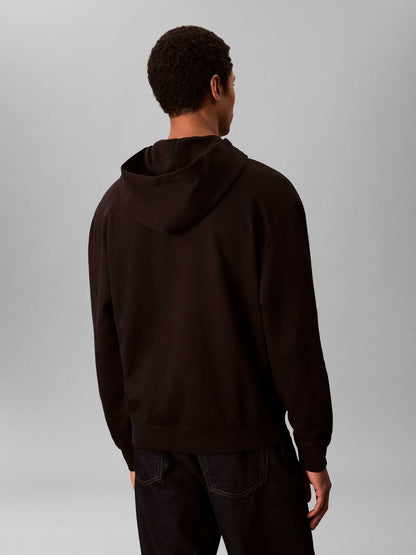 Felpa nera con cappuccio Calvin Klein da uomo