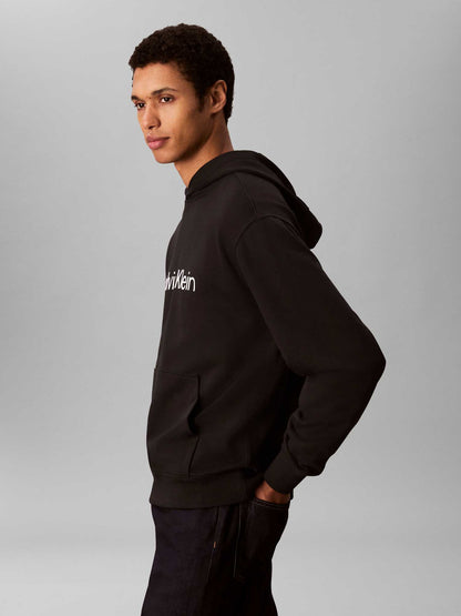 Felpa nera con cappuccio Calvin Klein da uomo