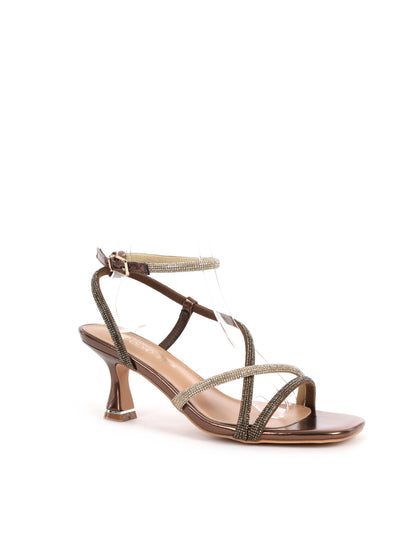 Sandali eleganti da donna Clyo' in argento metallizzato
