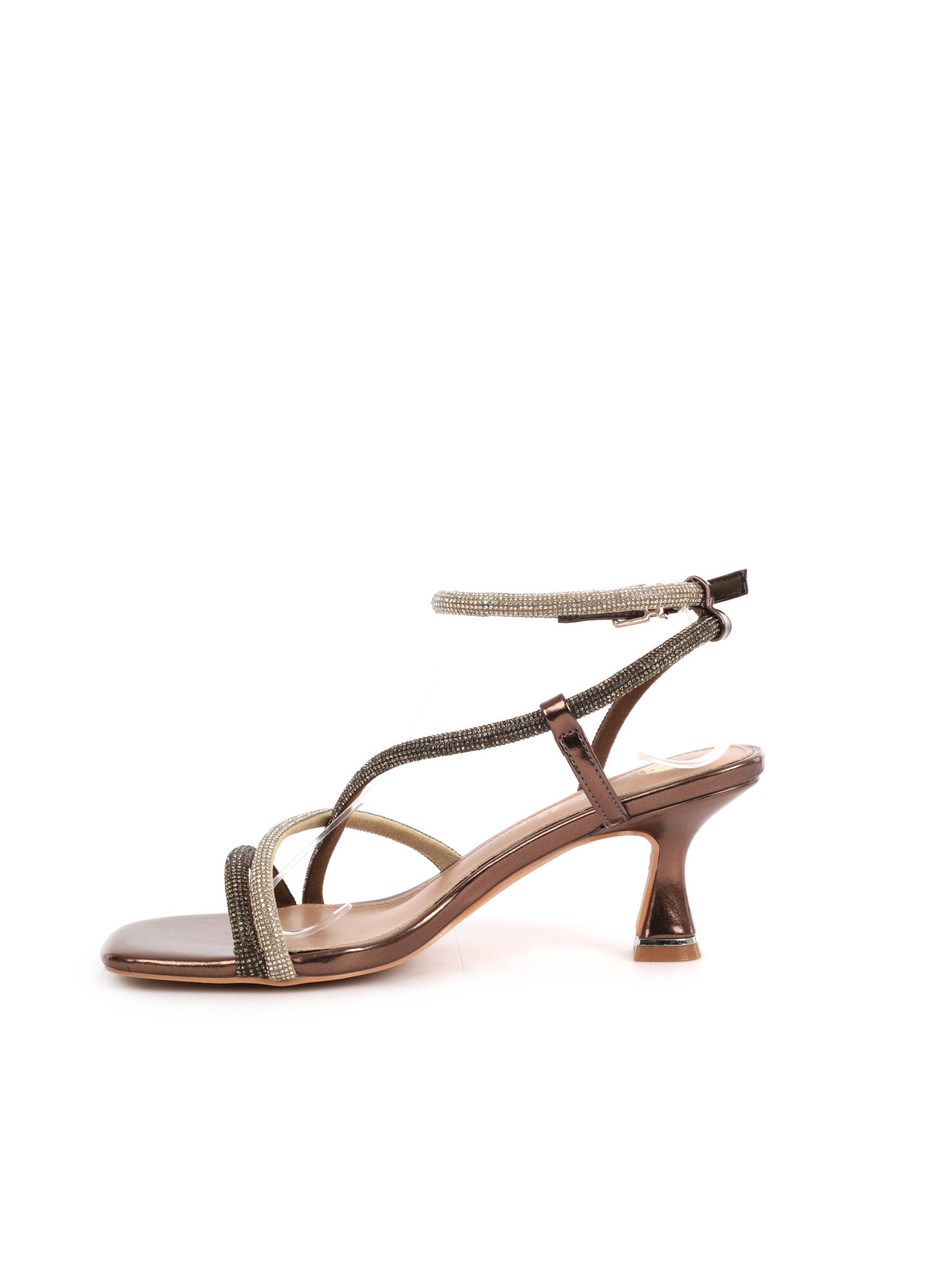 Sandali eleganti da donna Clyo' in argento metallizzato