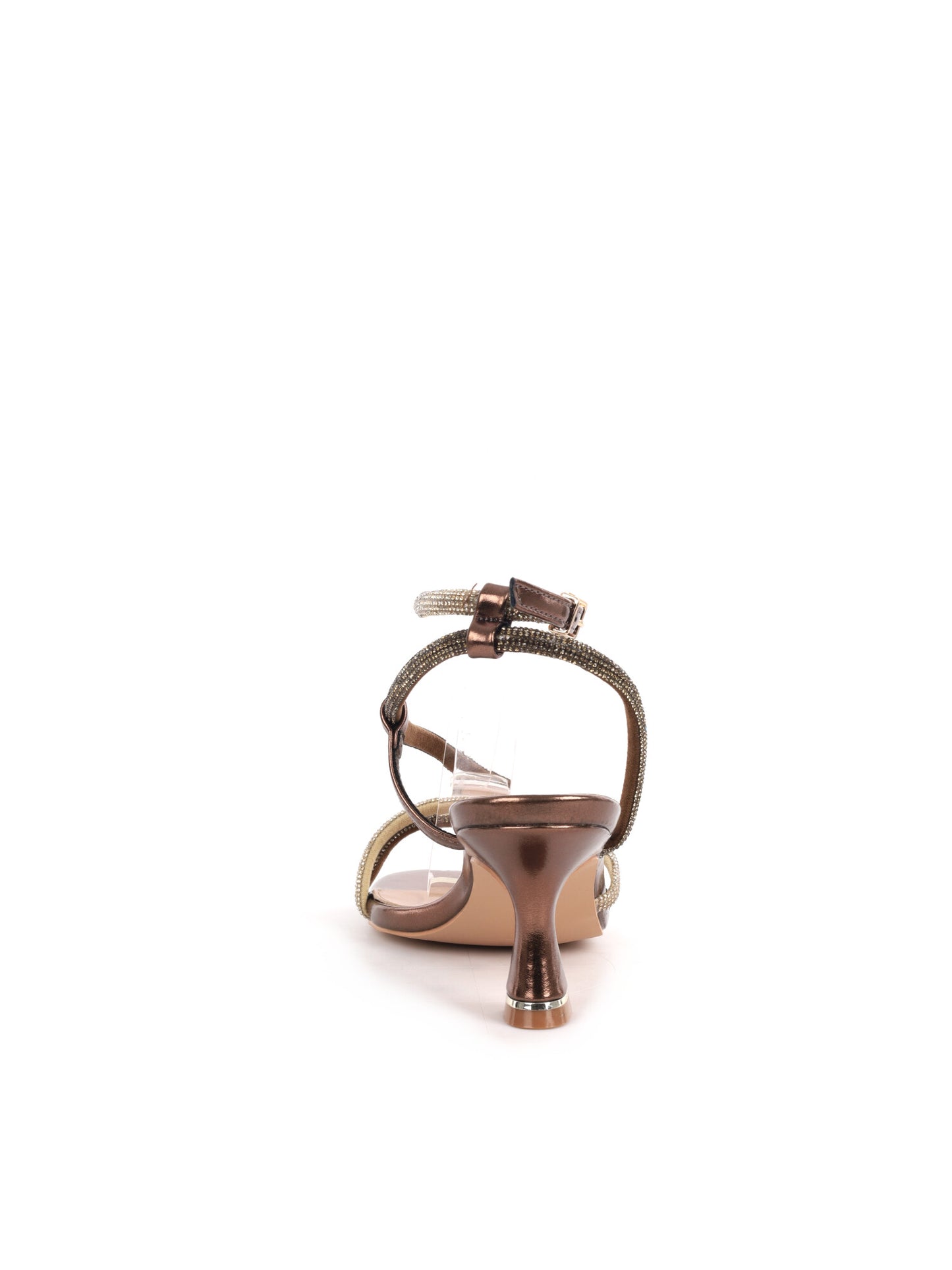 Sandali eleganti da donna Clyo' in argento metallizzato