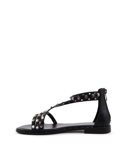 Sandalo elegante da donna Clyo' nero per la primavera-estate