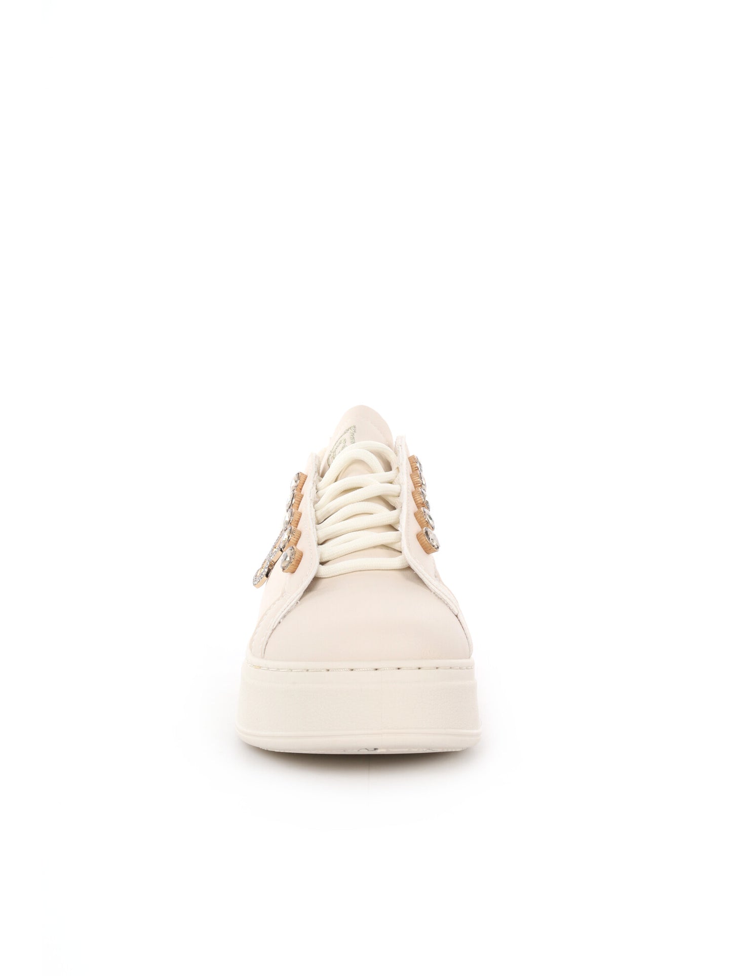 Sneakers Laura Biagiotti da donna in bianco con zeppa elegante