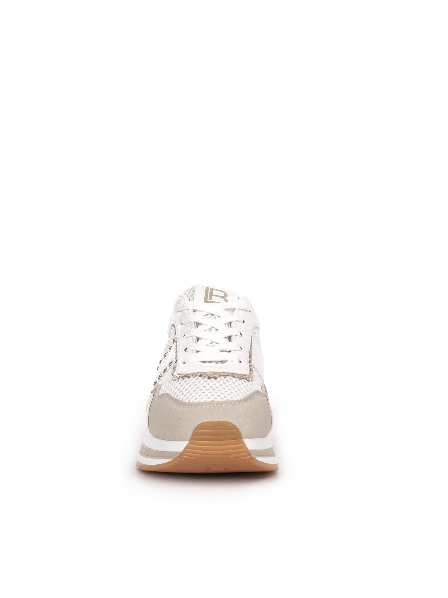 Sneakers donna beige Laura Biagiotti con dettagli dorati