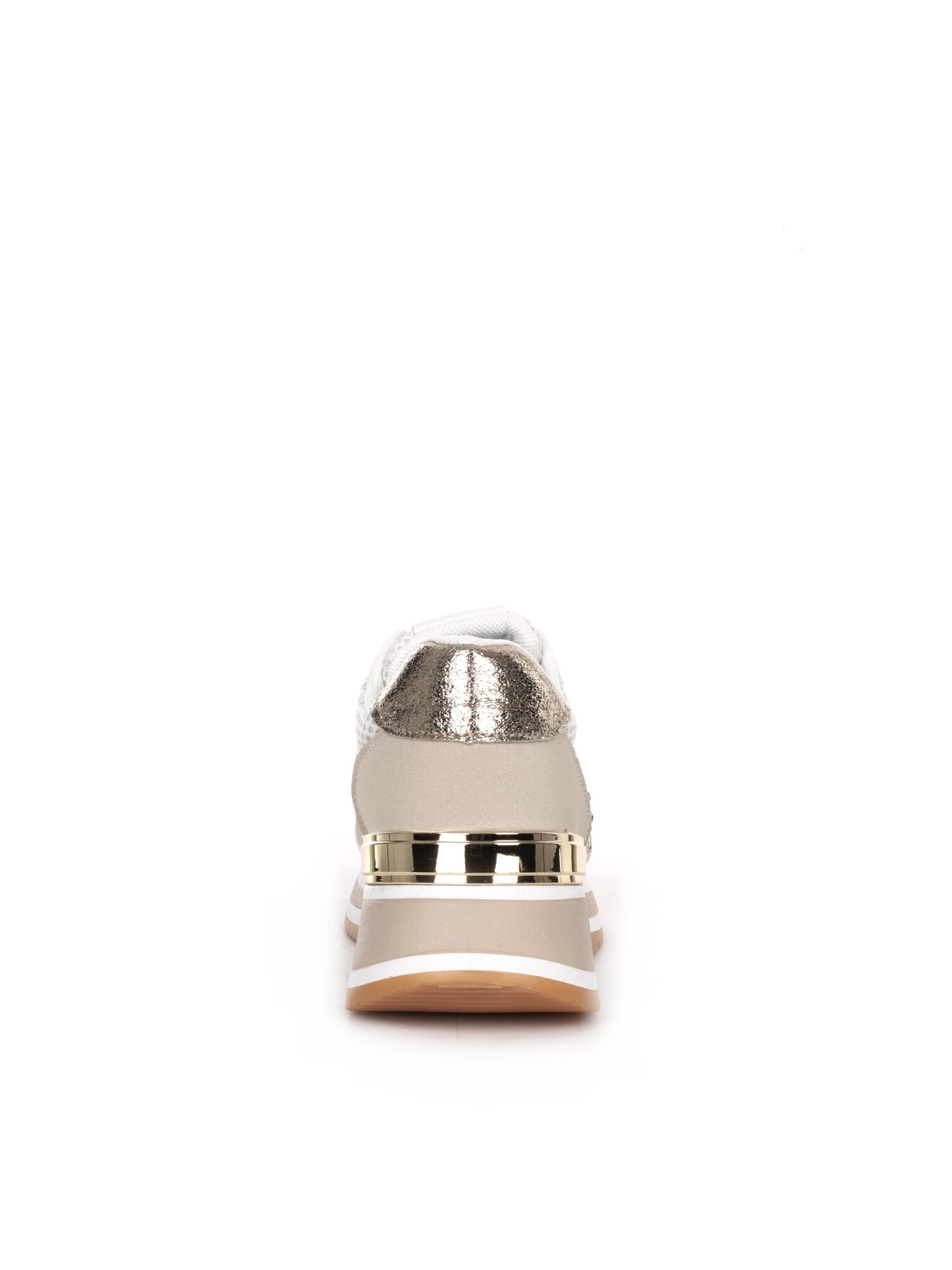 Sneakers donna beige Laura Biagiotti con dettagli dorati