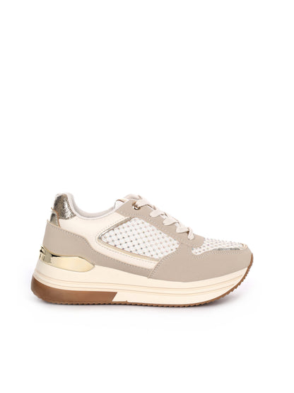 Sneakers beige donna Laura Biagiotti 9641 dal design raffinato